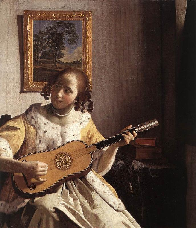 VERMEER VAN DELFT, Jan The Guitar Player t oil painting image